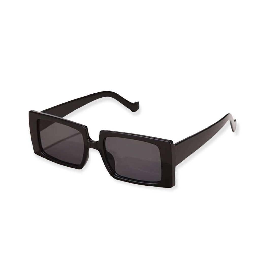 🆕Black Square Frame Black Tinted Lens Sunglasses - Picture 1 of 4